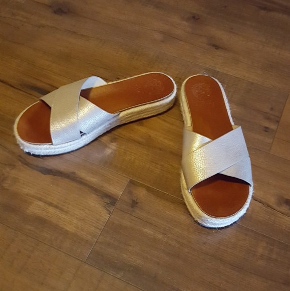 Vince Camuto Shoes - Vince Camuto - Gold Cross Band Espadrilles